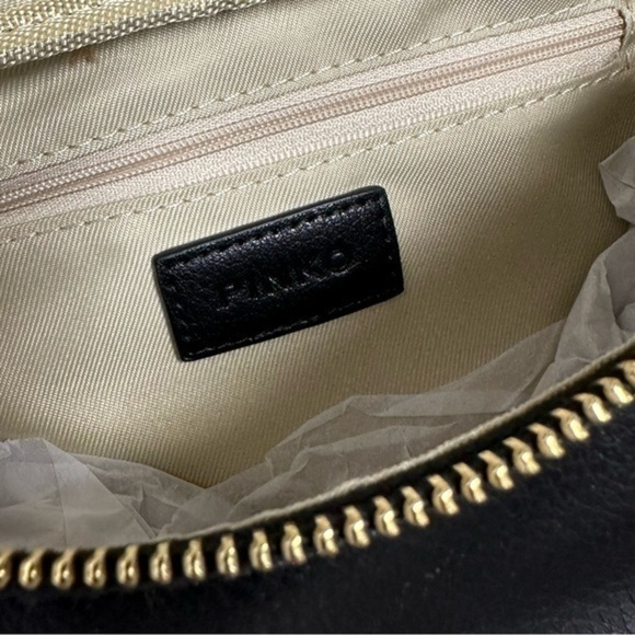 Pinko Black Leather Belt Bag Fanny Pack Pouch NWT $599 - Picture 6 of 9